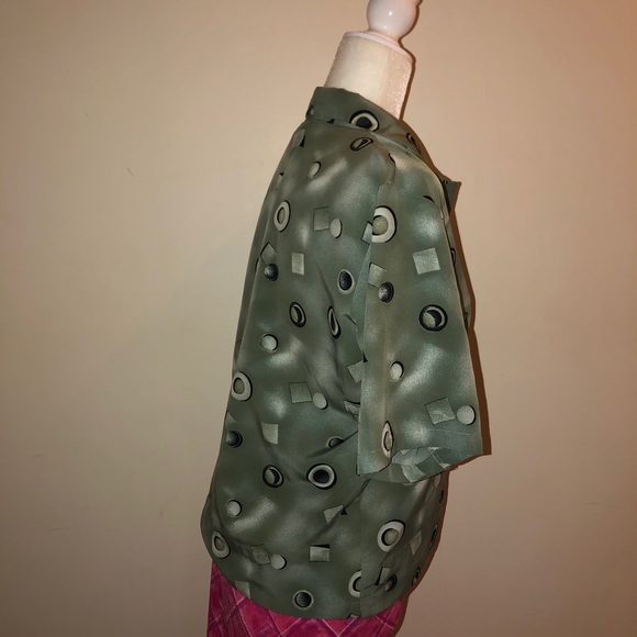 Vintage Abstract Print Short Sleeve Shirt - Picture 2 of 5